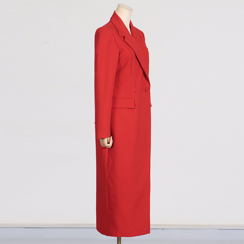 Women's Autumn Tight Waist Slim Long High-grade Blazers