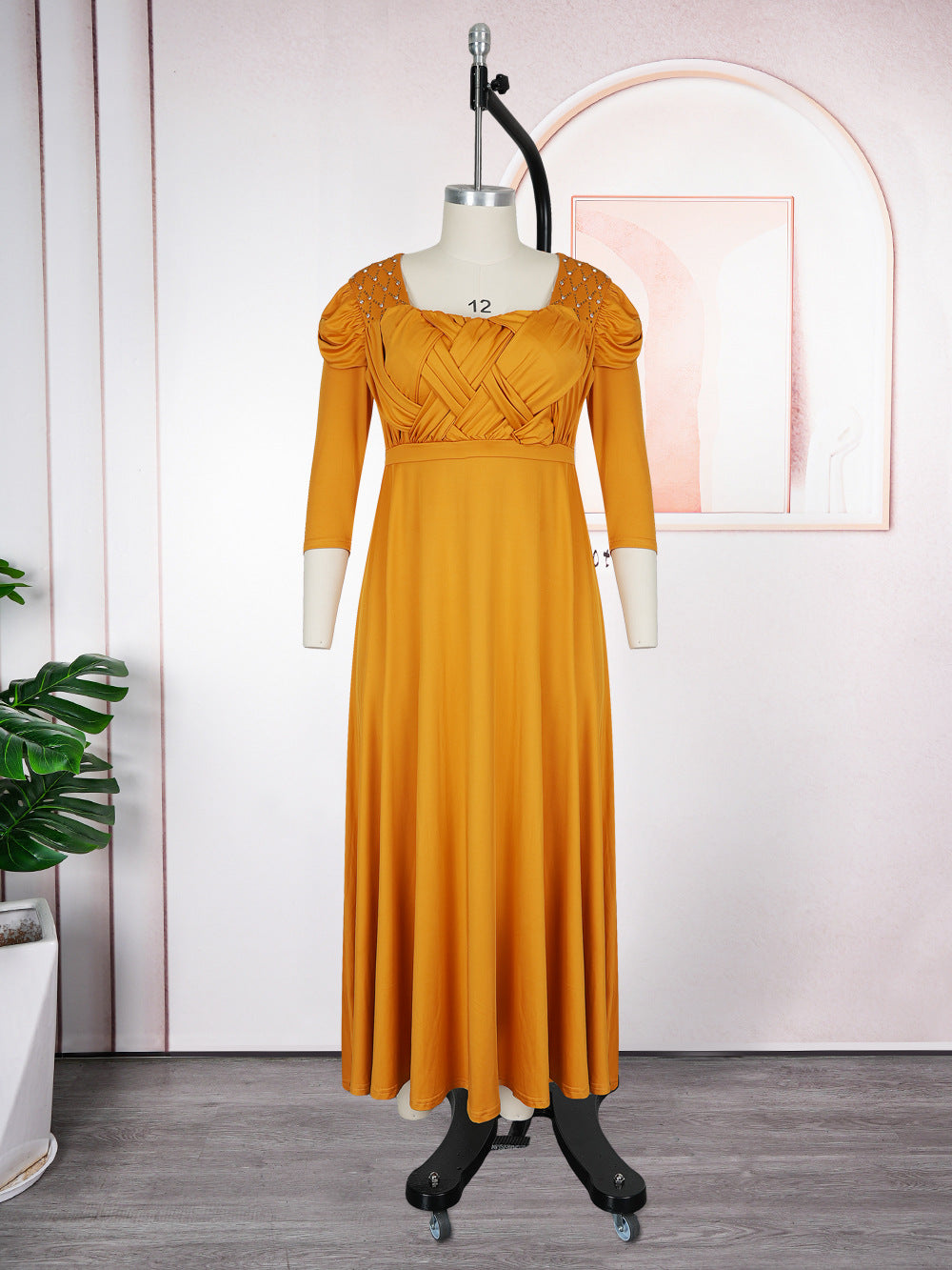 Women's Hot Rhinestone Fashion Dress African Bridesmaid Dresses