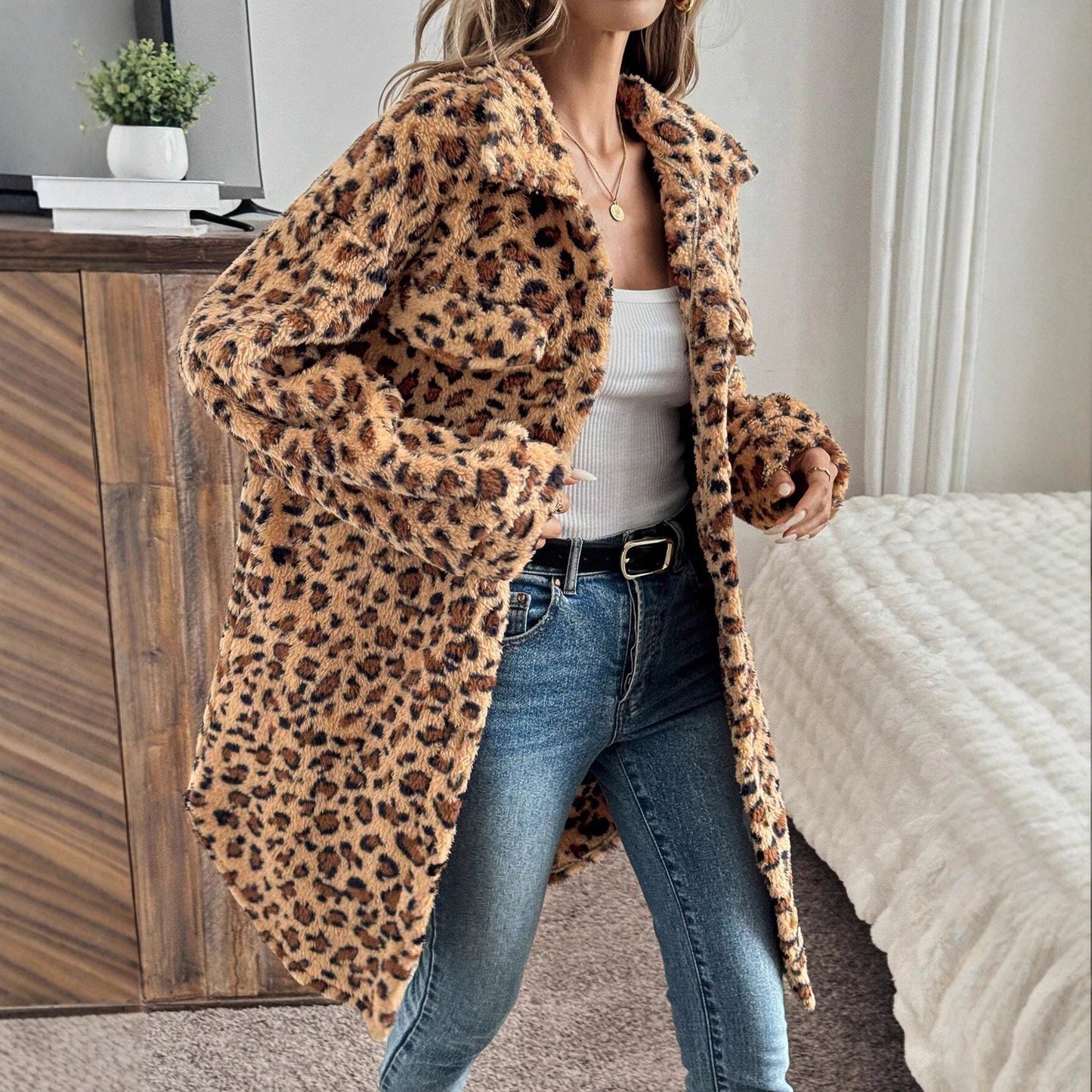 Women's Fashion Double-sided Plush Casual Long For Sweaters