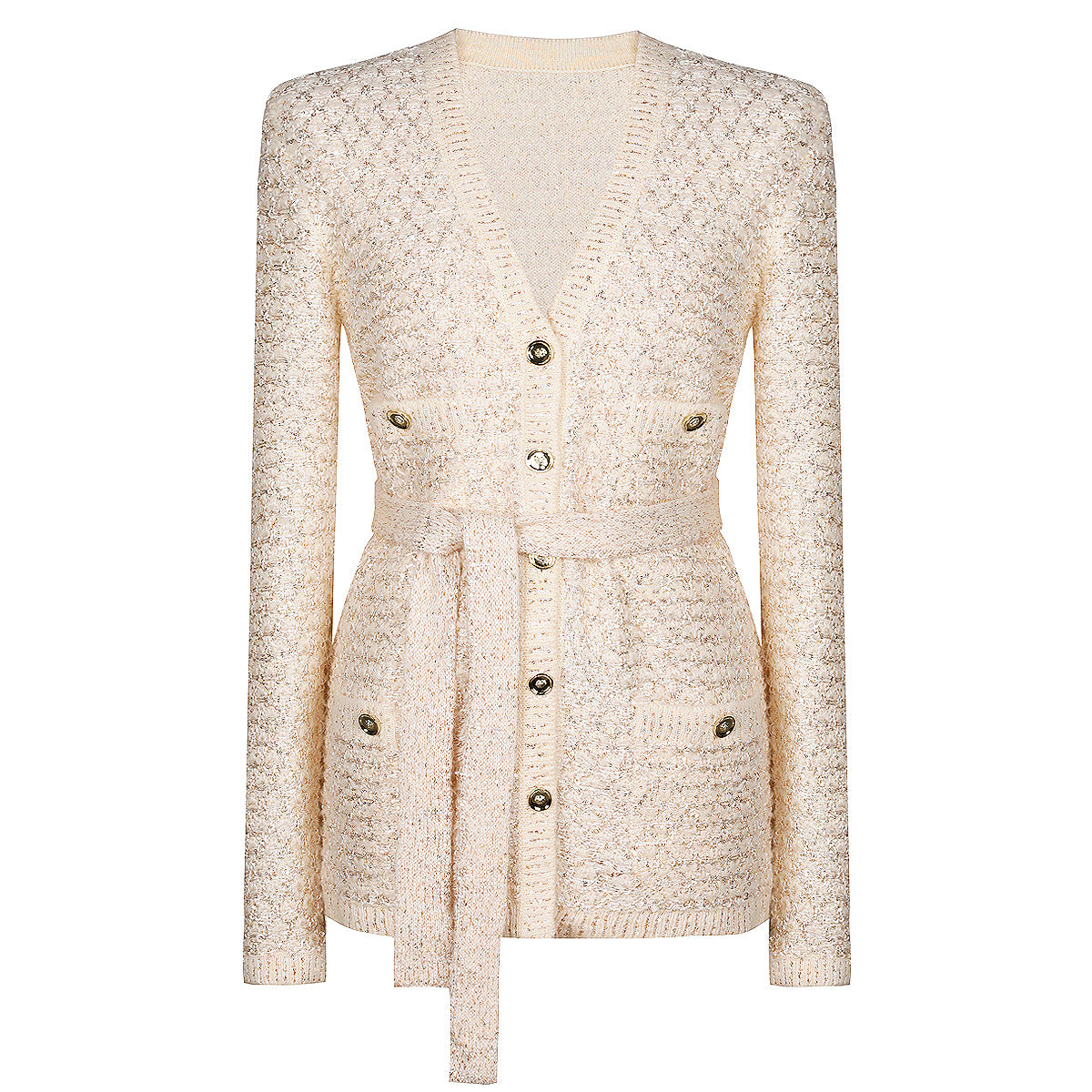 High Quality Sequined Knitted Long Sleeve Knitwear
