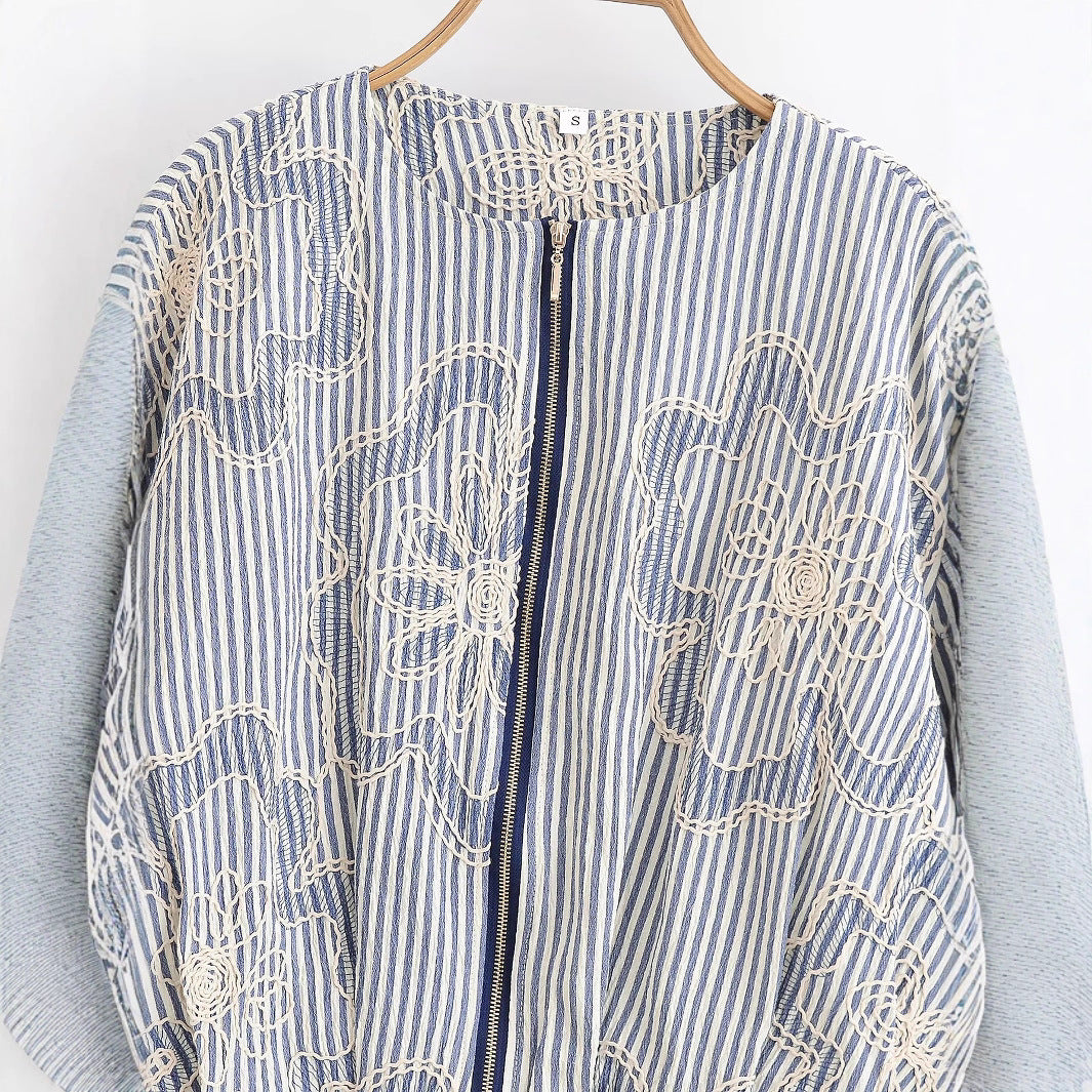 Women's Autumn Street Fashion Rope Embroidery Jackets