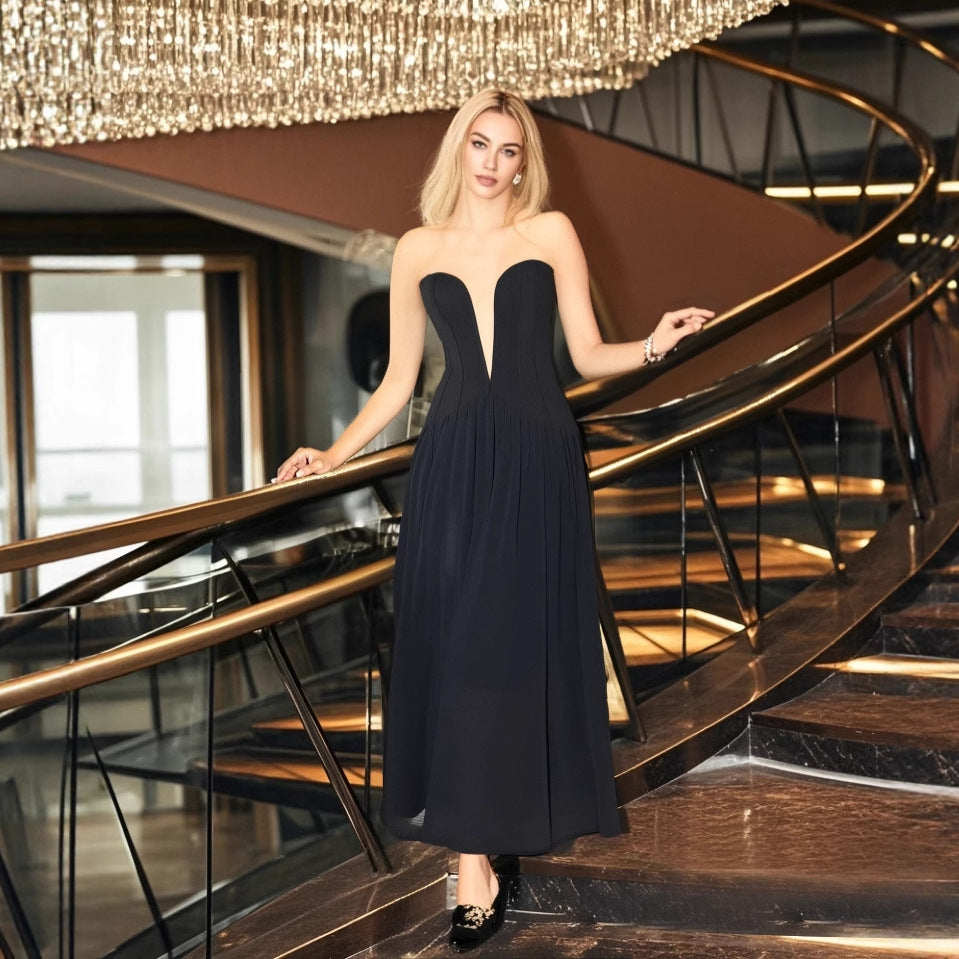Women's Bandage One-piece Dress Deep V Birthday Dresses