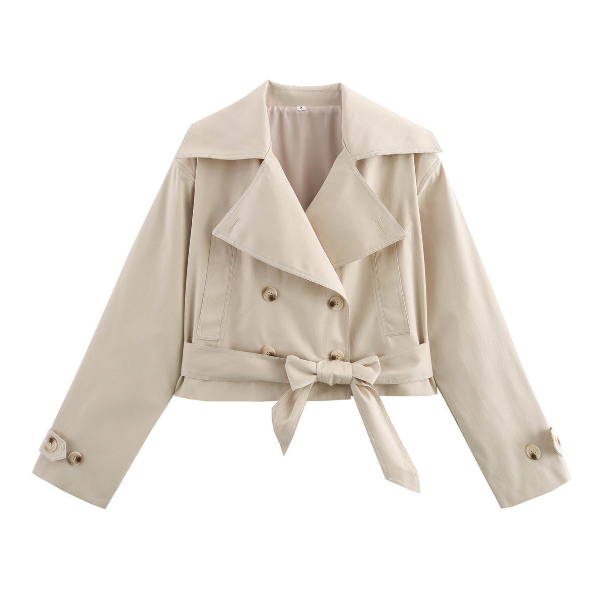 Women's Fashion Casual Polo Collar Series Belt Coats