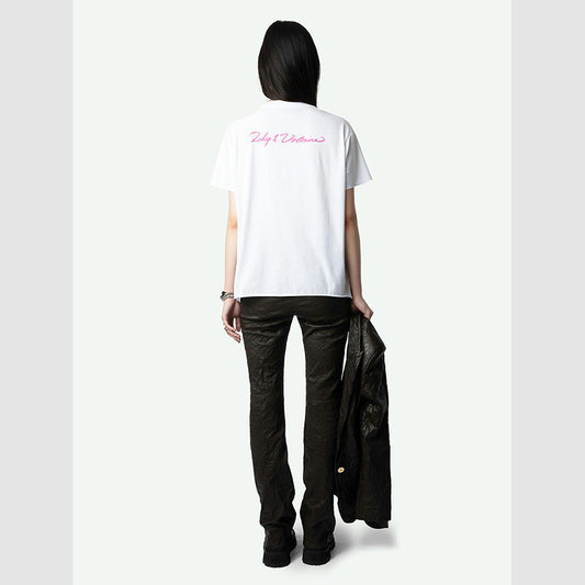 Women's Slit Hemline At Hem Round Collar Blouses