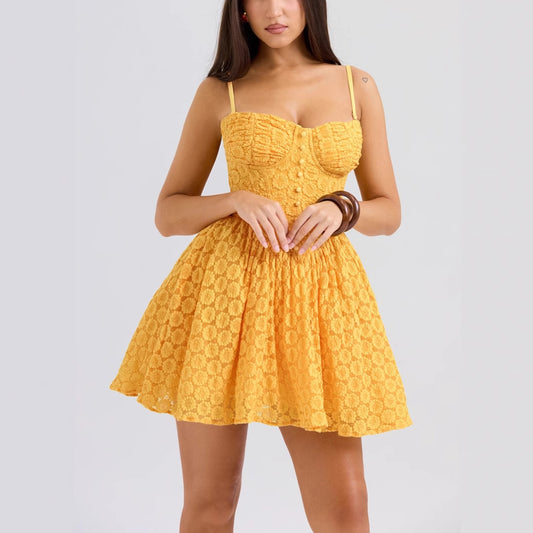 Lace Jacquard Dress Pure Desire Backless Dresses