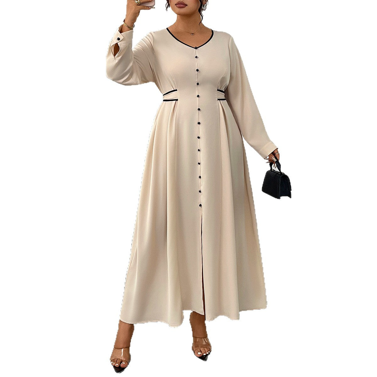 Women's Large Dress Waist Slimming Elegant Long Dresses