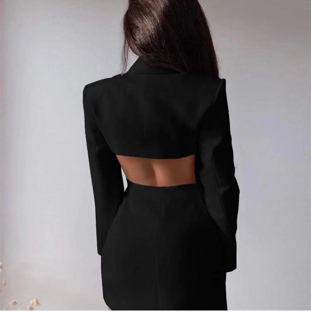 Autumn Commuter Backless Double Breasted Source Blazers