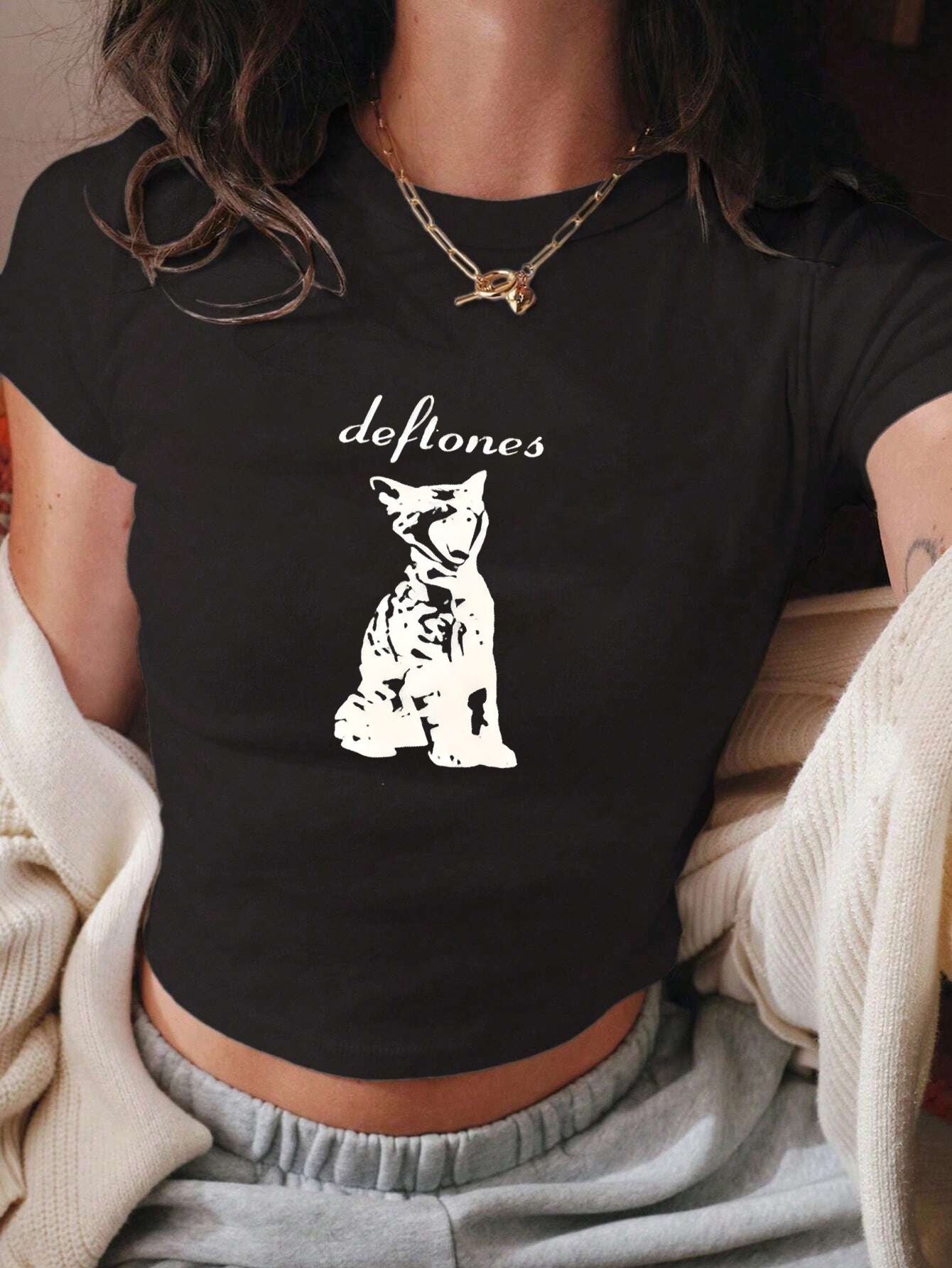 Women's Summer Street Slim Fit Fashion Shoulder T-shirt Sweet Blouses