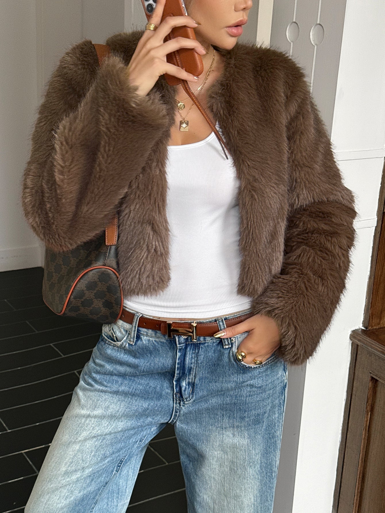 Women's Slouchy Casual Solid Color Overcoat Coats