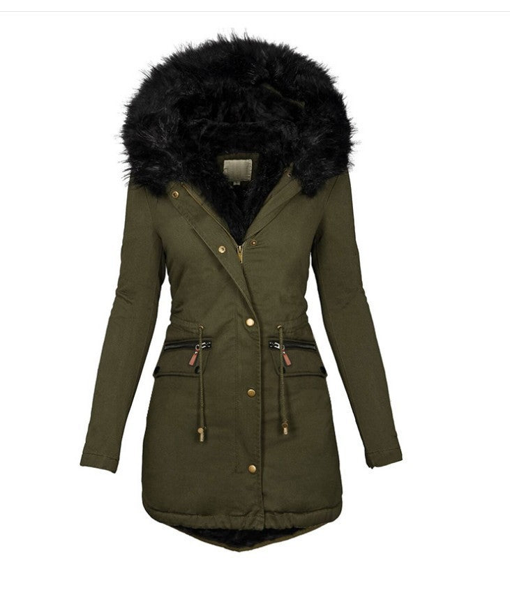 Women's Padded European Thickened Veet Clothes Casual Coats