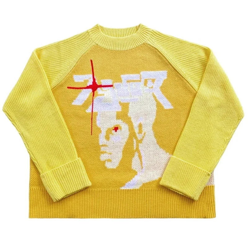 Women's & Men's & Loose Gothic Letter Character Printed Macaron Sweaters