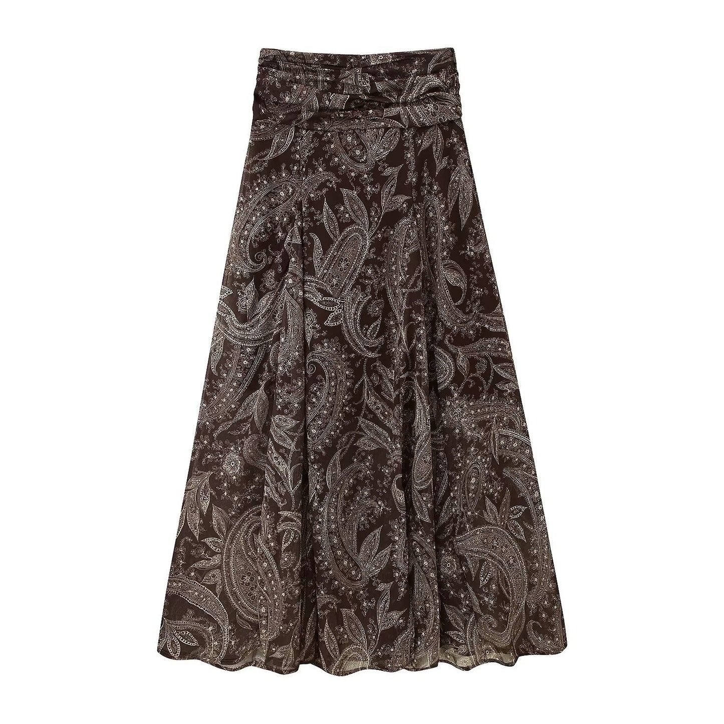 Autumn High Waist Print Slim Fit Skirts