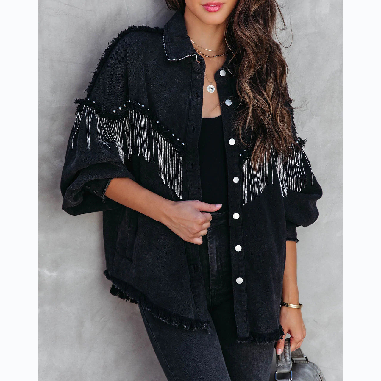 Wind Chain Rivet Street Fashion Single-breasted Coats