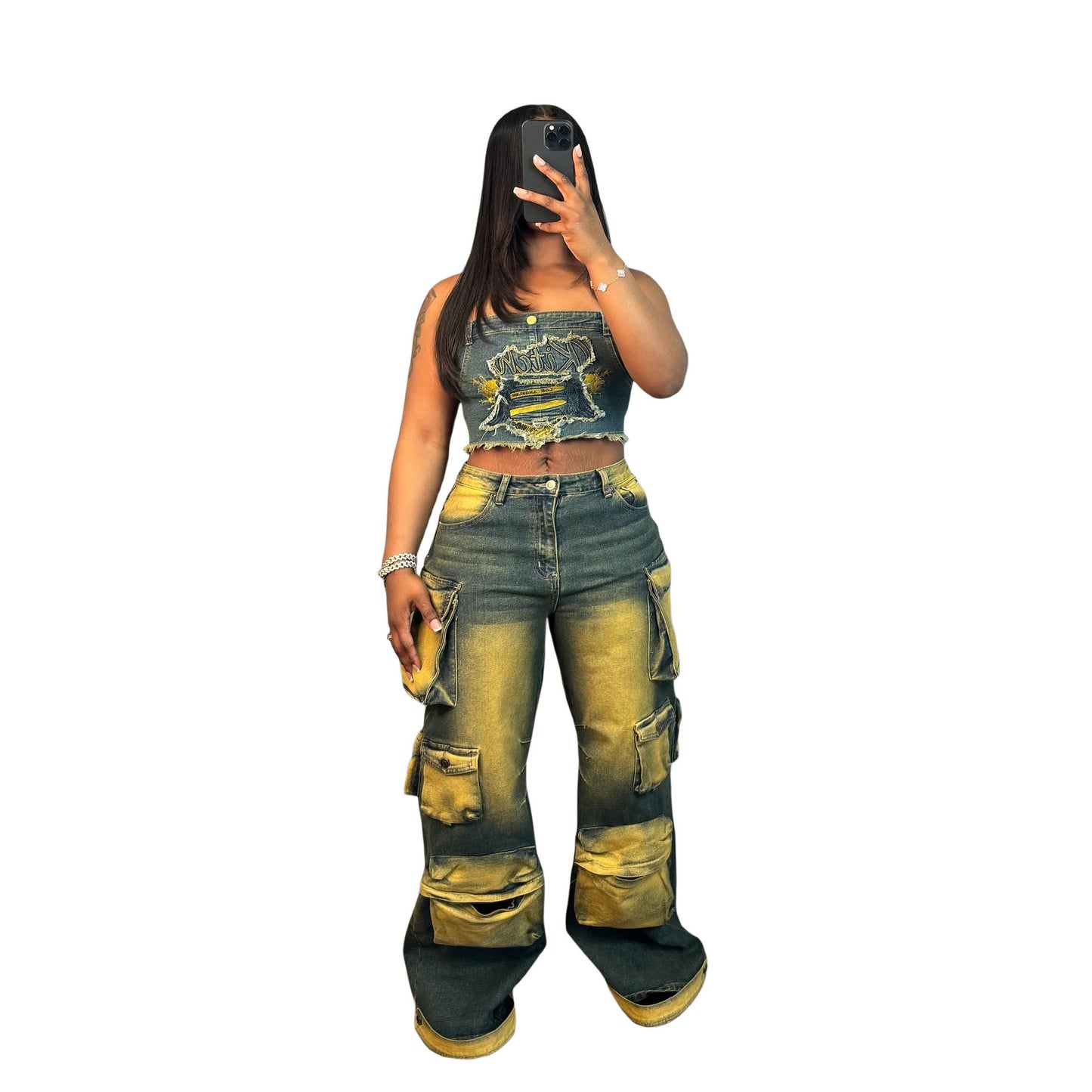 Denim Three-dimensional Trousers Retro Casual Loose Jeans