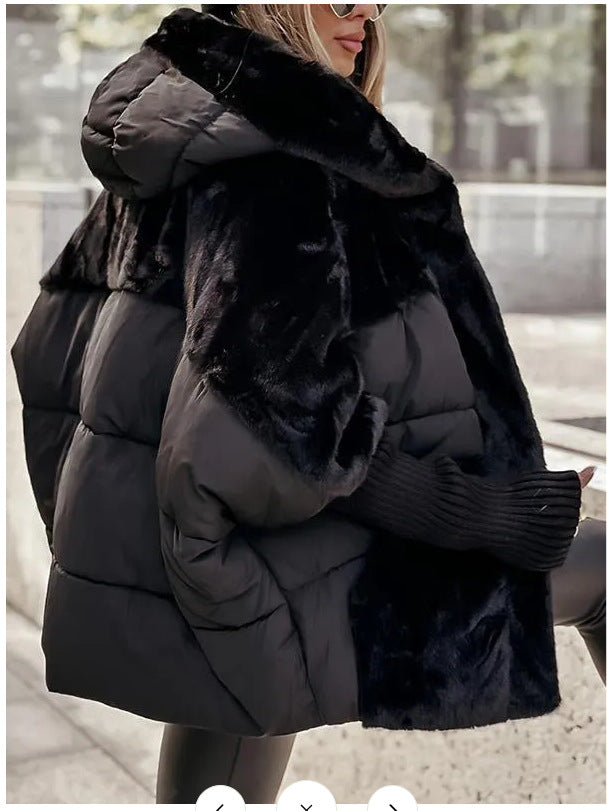 Women's Casual Loose Stitching Down Cotton Jackets