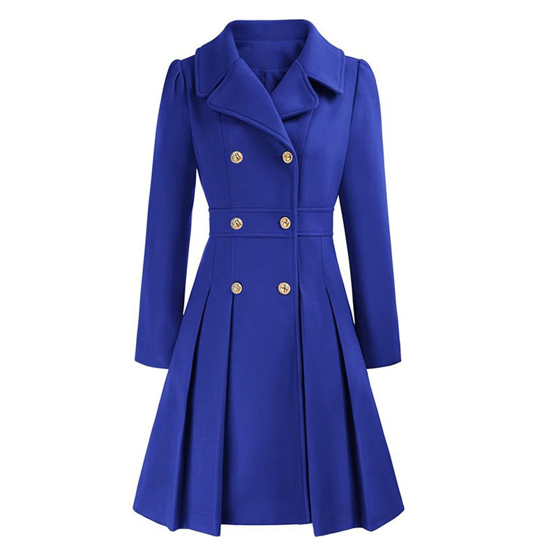 Women's Trench Lapel Double Breasted Pocket A- Coats