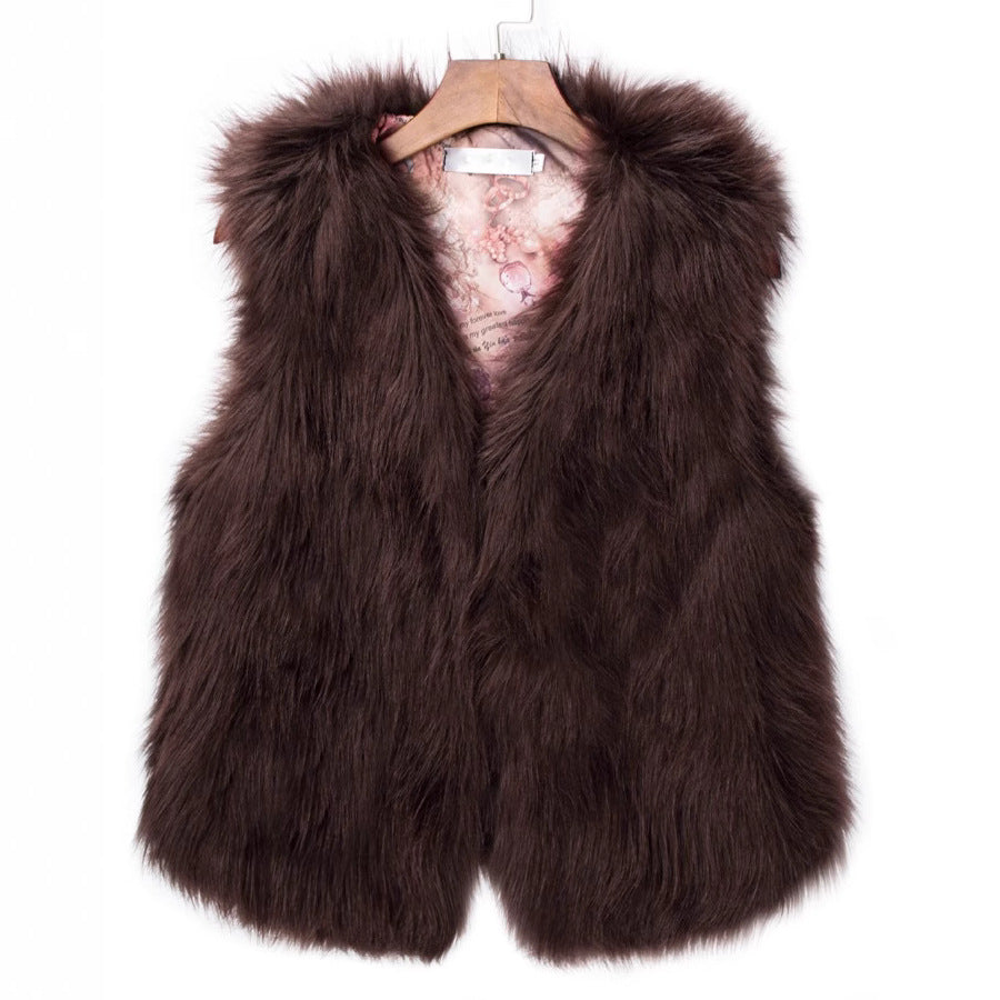 Women's Winter Imitation Fox Fur Warm Coats