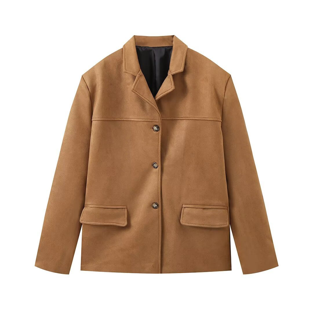 Retro Casual American Style Polo Collar Jackets