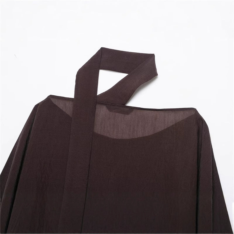 Women's Summer Simple Rivets Scarf Cape Coats