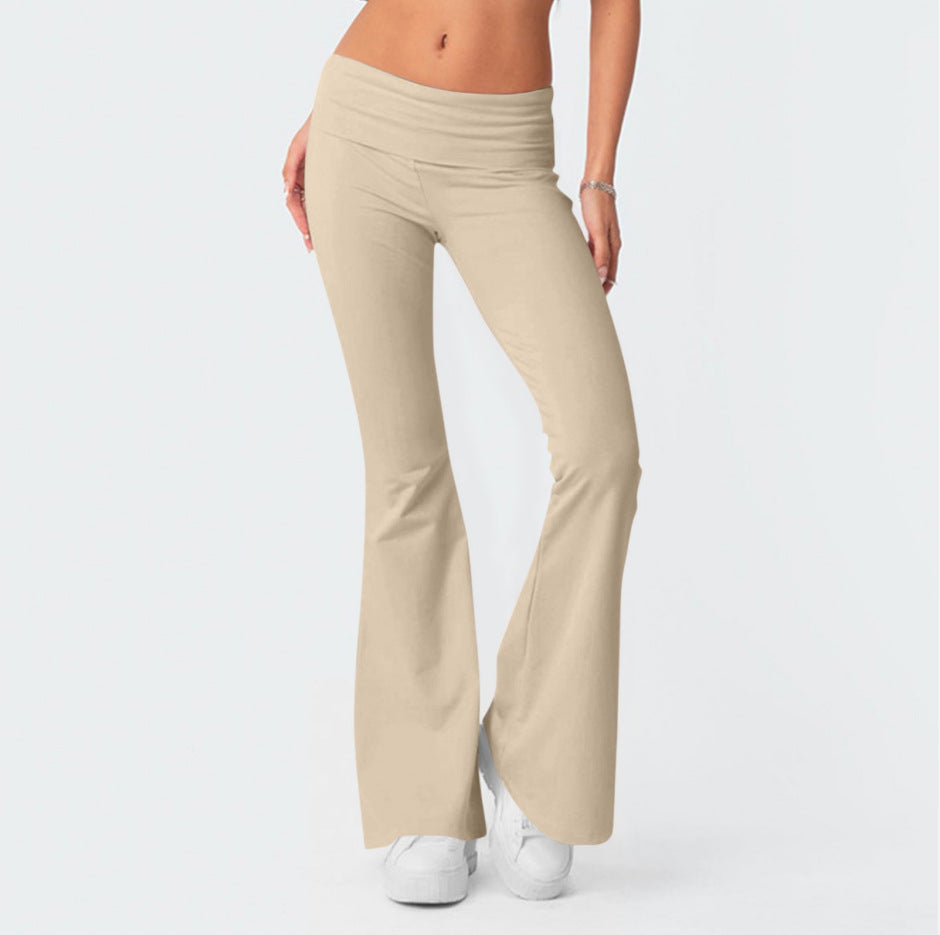 Women's Comfortable Slim Slimming Back Waist Low Pants