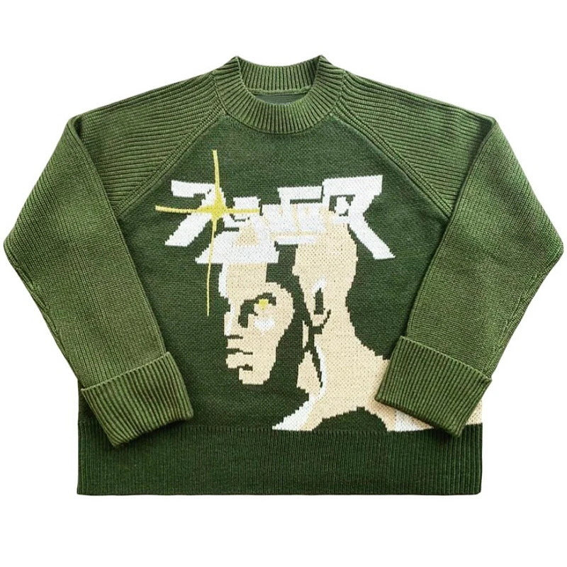 Women's & Men's & Loose Gothic Letter Character Printed Macaron Sweaters