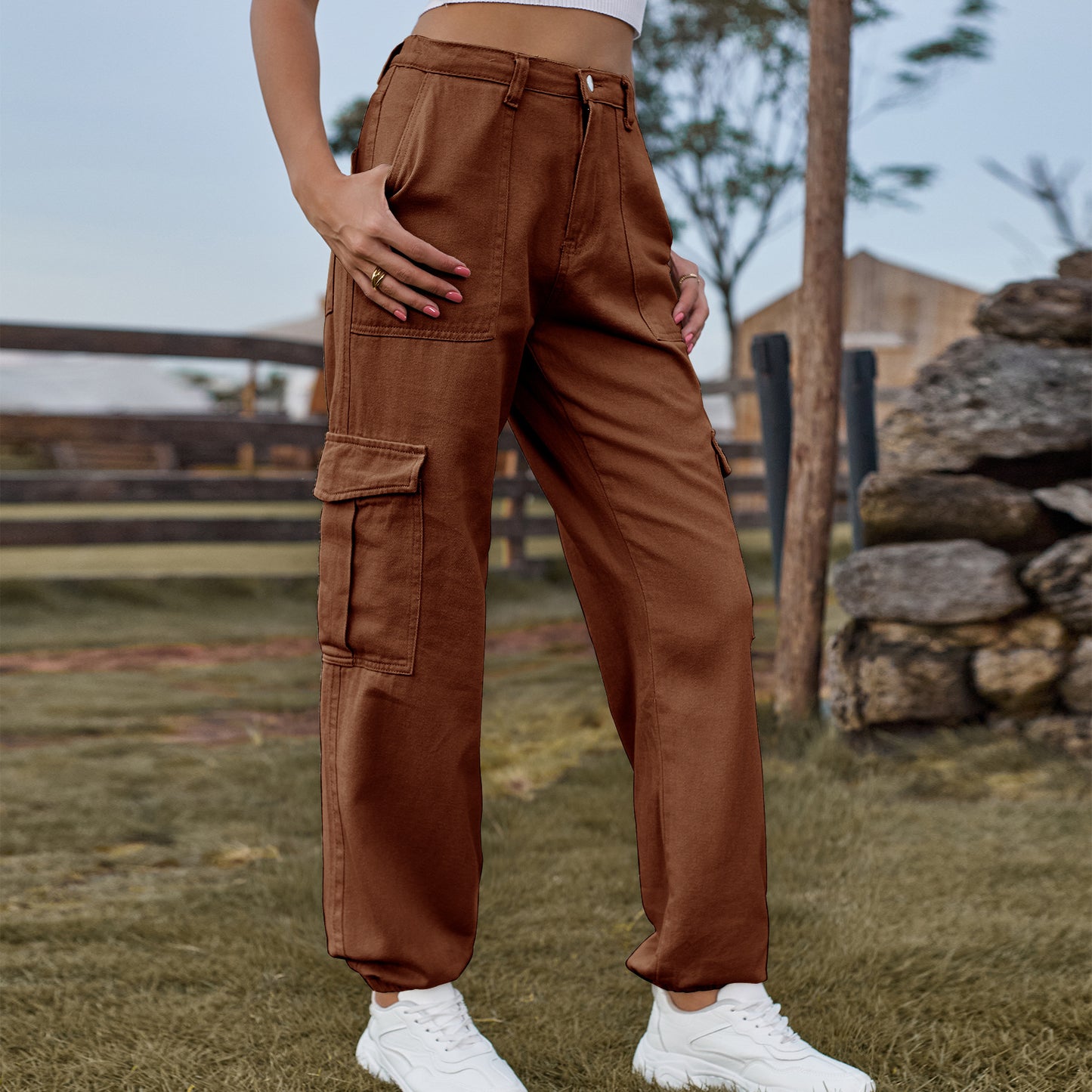 Women's Denim Design Personality Work Clothes Trousers Jeans
