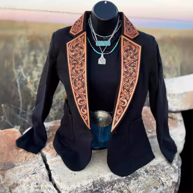 Women's Durable Popular Creative Printed Small Blazers