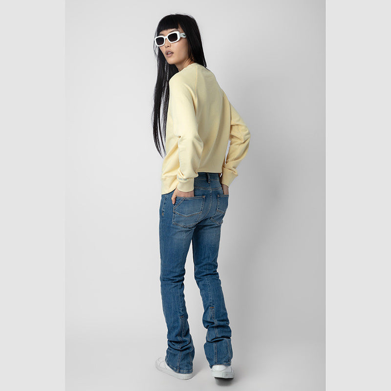 Women's French Niche Metallic Yarn Moon Mouse Sweaters