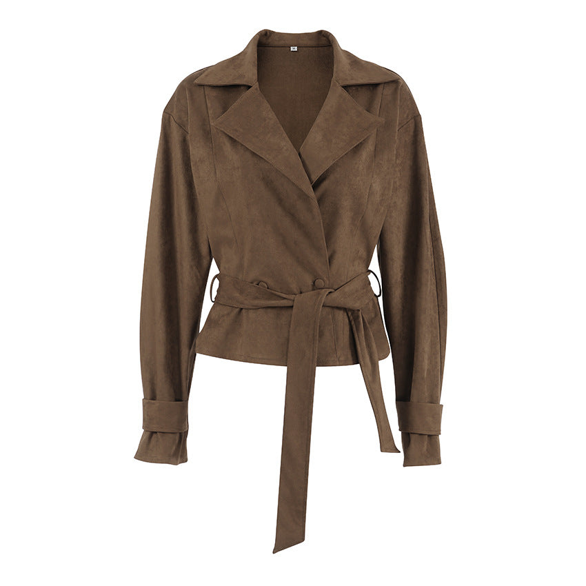 Collar Casual Double Breasted Fashion Brushed Blazers