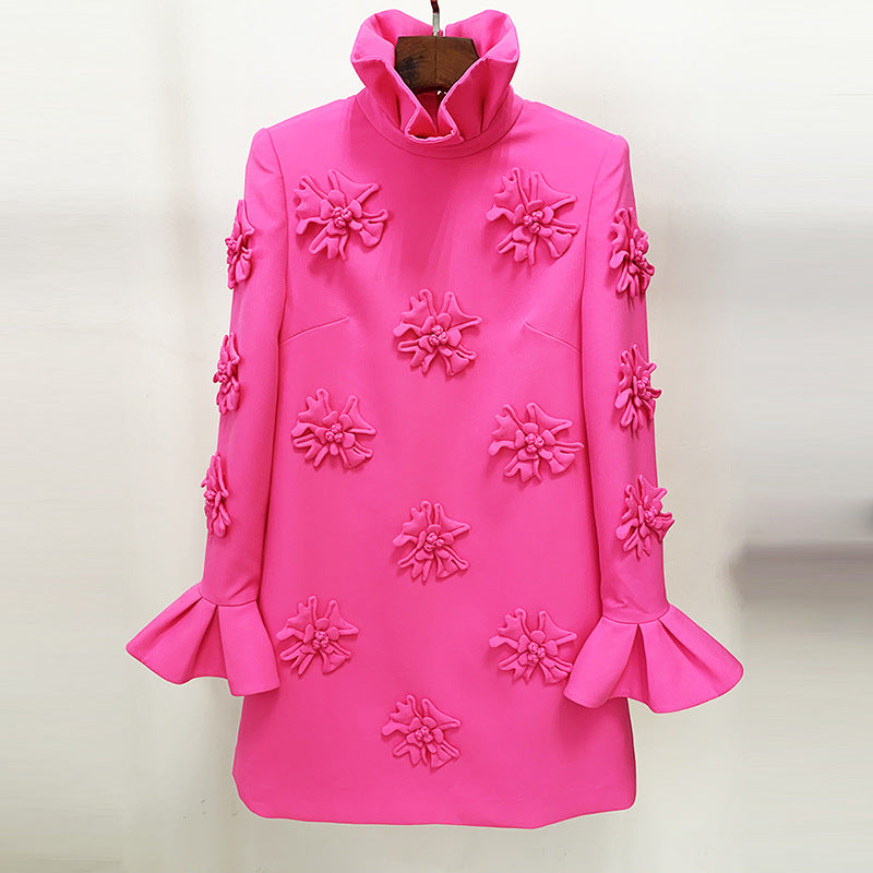 Fashionable Elegant Handmade Three-dimensional Flower Bell Dress