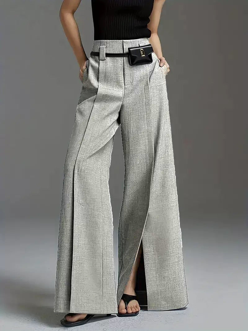 Women's Source High Waist Slit Design Sense Pants