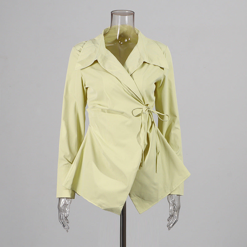 Shirt Early Autumn Fresh Simple Solid Blouses