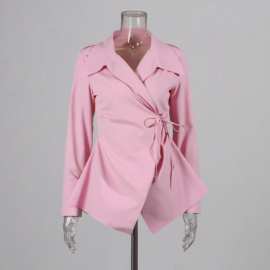 Shirt Early Autumn Fresh Simple Solid Blouses