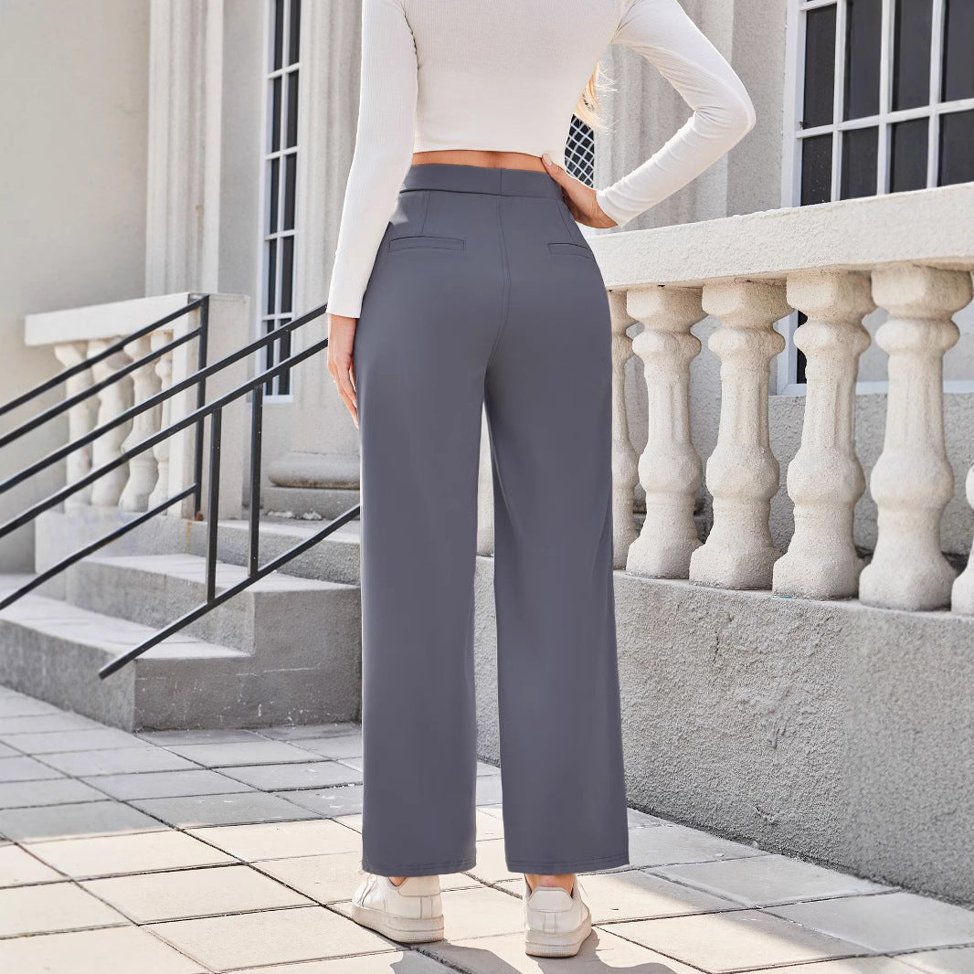 Women's Outdoor Workout Casual Yoga Trousers Straight Pants
