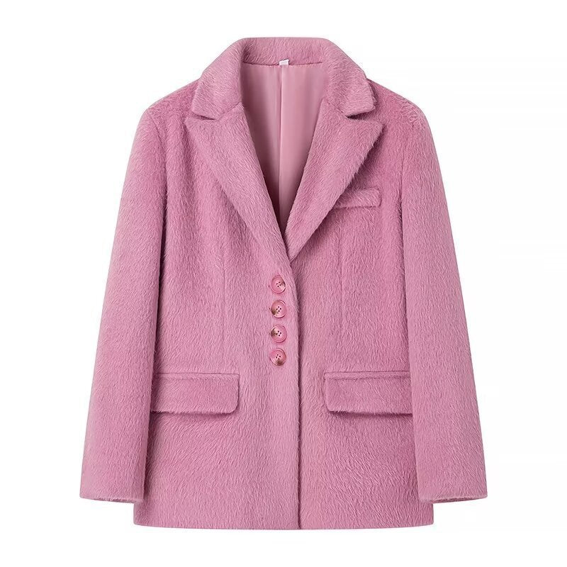 Women's Spring Street Fashion Casual Long Wool Suits