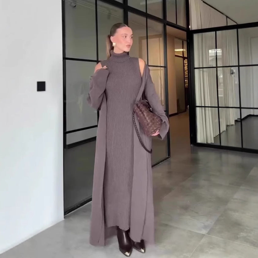 Women's Autumn Idle Style Elegant Soft Long Sleeve Dress Dresses