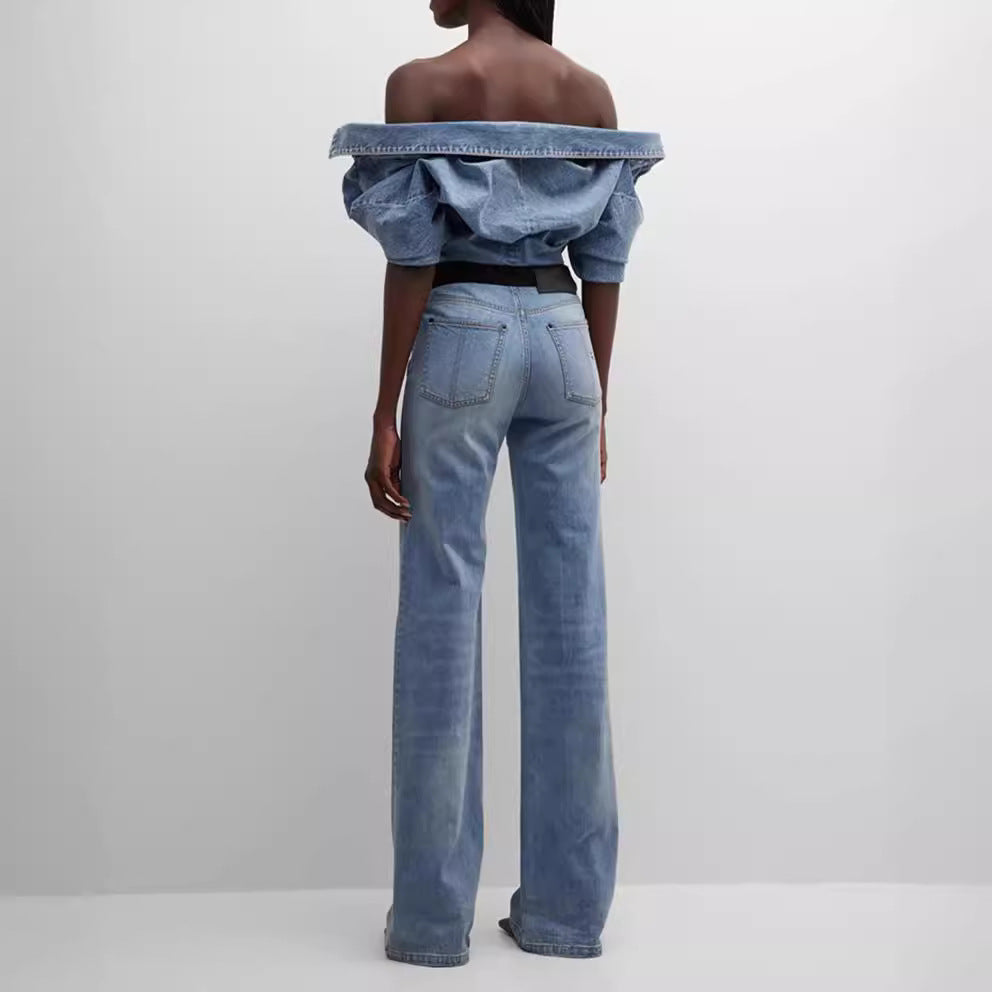 Matching Strange Flavor Spring Casual High Jeans
