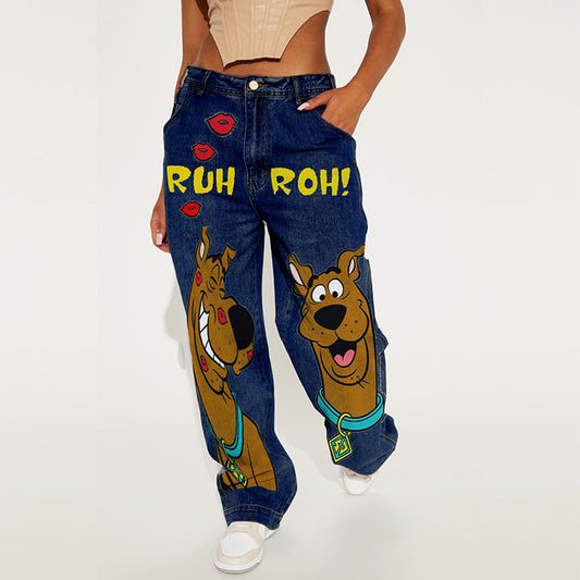 Women's Long High Waist Wide Leg Jeans