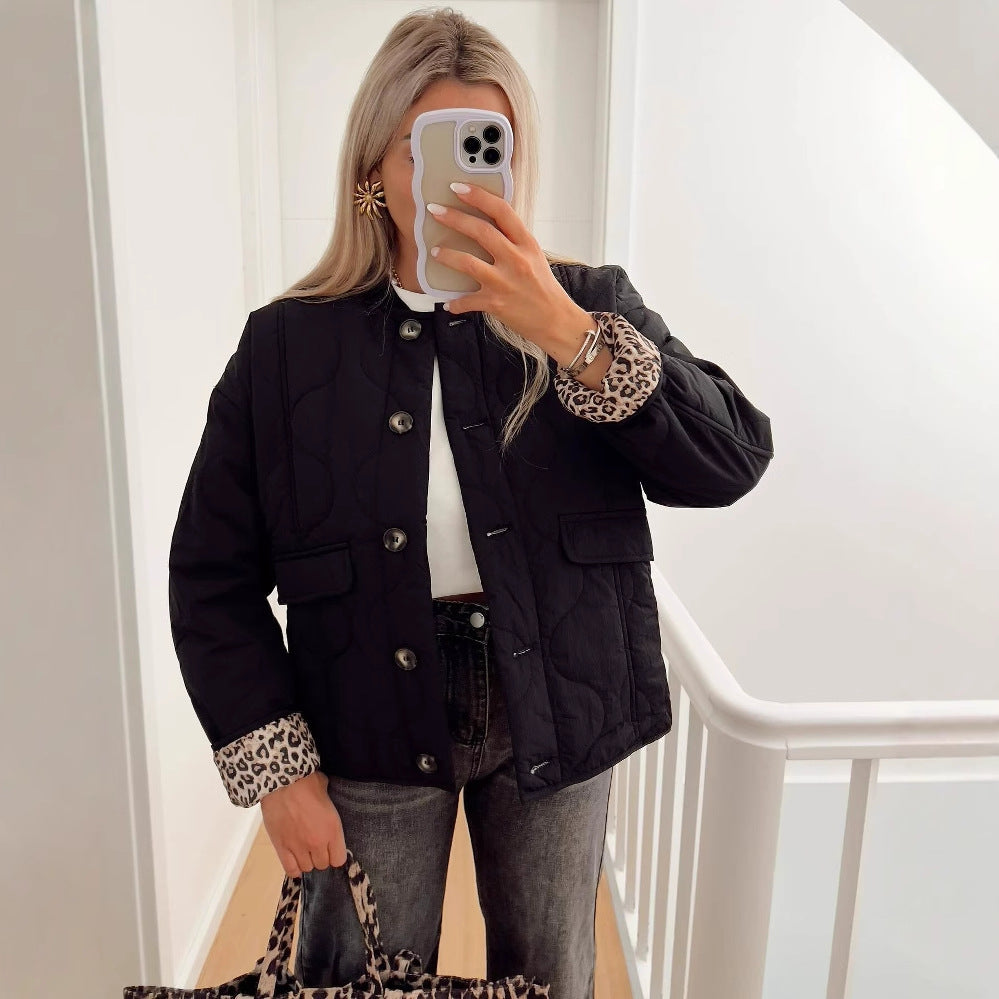 Women's Quilted Button Cotton Fashion Comfortable Retro Jackets