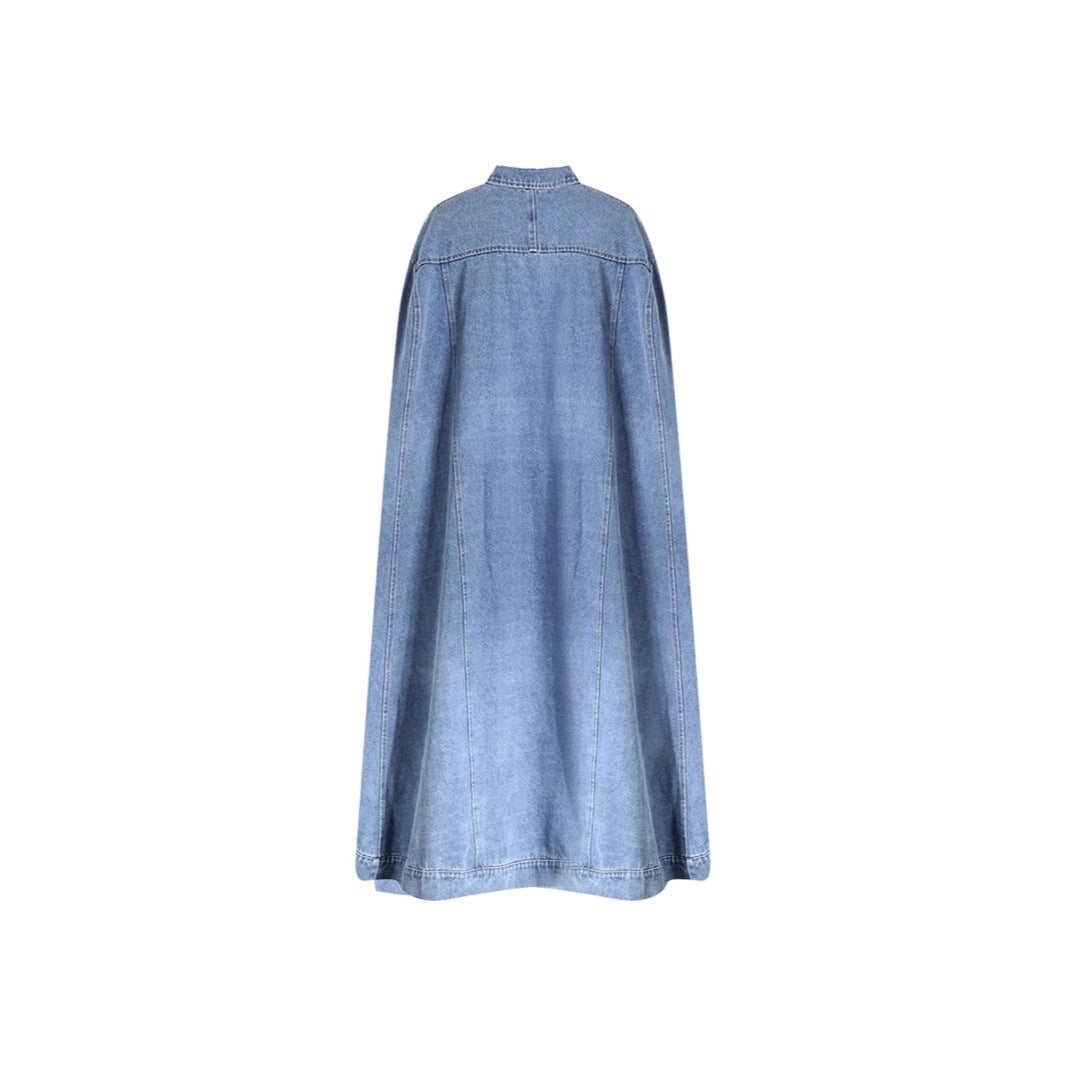Women's Design Loose Single-breasted Cape Spring Washed Do The Jackets