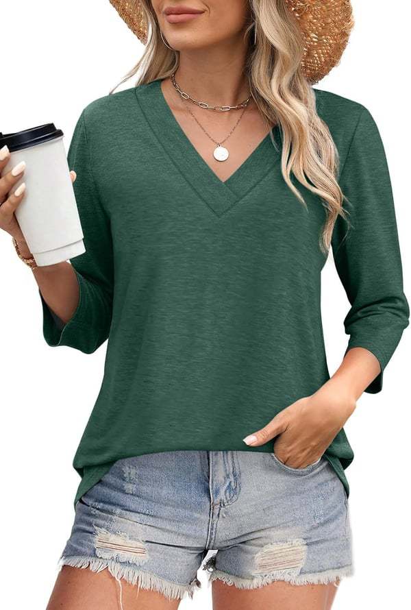 Women's Shirt Spring Casual Waist Knitted T-shirt Blouses