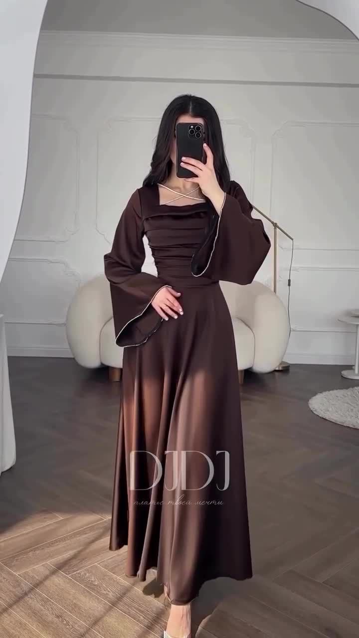 Women's Summer Retro Elegance Long Sleeve Dress Dresses