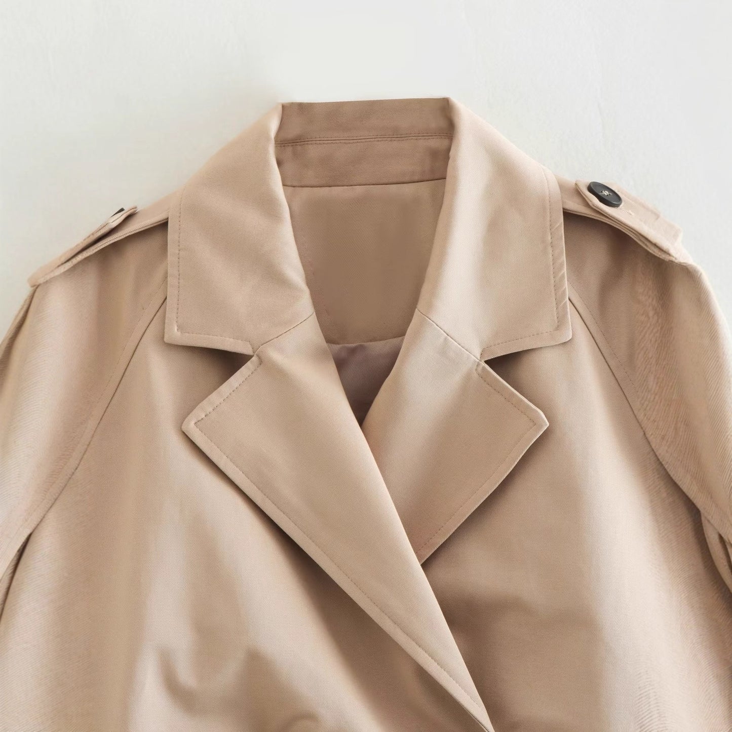 Women's Spring With Belt Long Sleeve Casual Coats