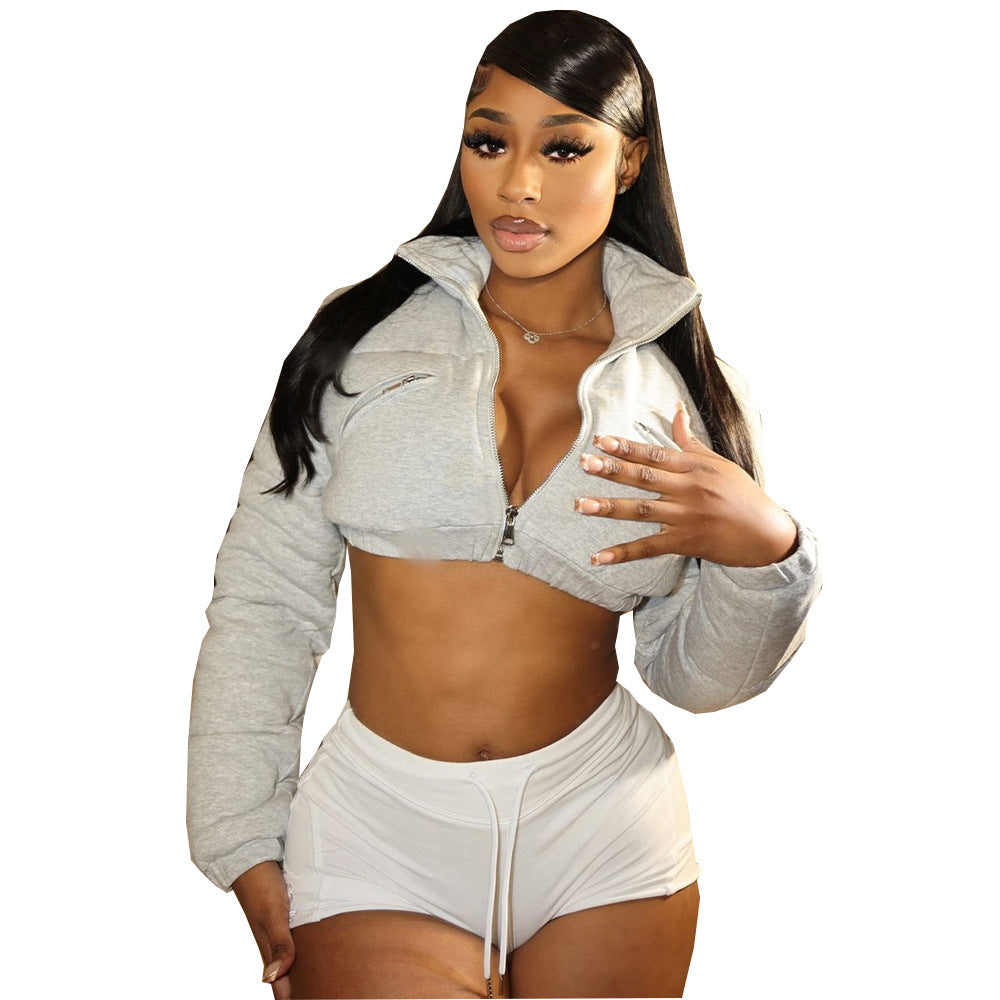 Women's Sexy Hot Long Sleeve Ultra Zipper Coats