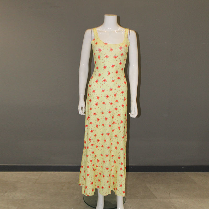 Women's Floral Dress With Soft Comfortable Suspenders Sexy Casual Holiday Dresses