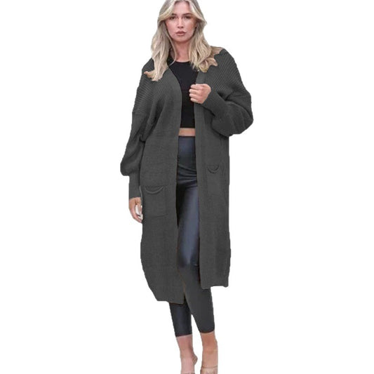 Women's Knitted Winter Set Loose Pockets Long Knitwear