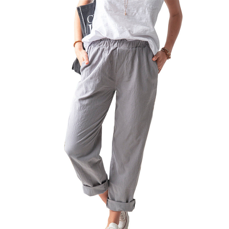 Women's Attractive Summer Casual Elastic Trousers Pants