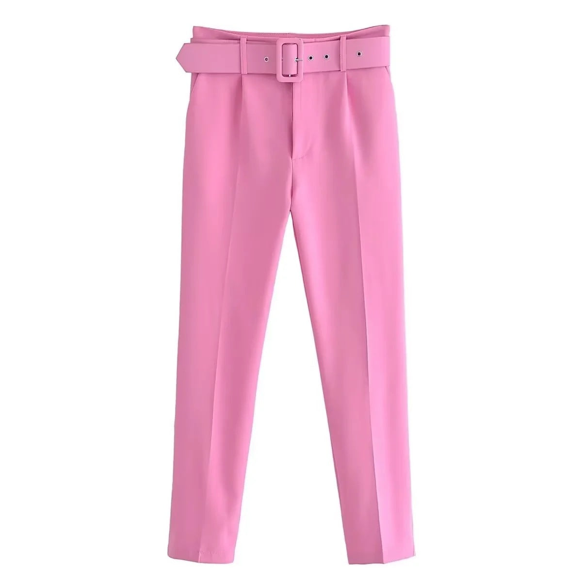 Women's Slim Fit Figure Flattering Belt Accessories Pants