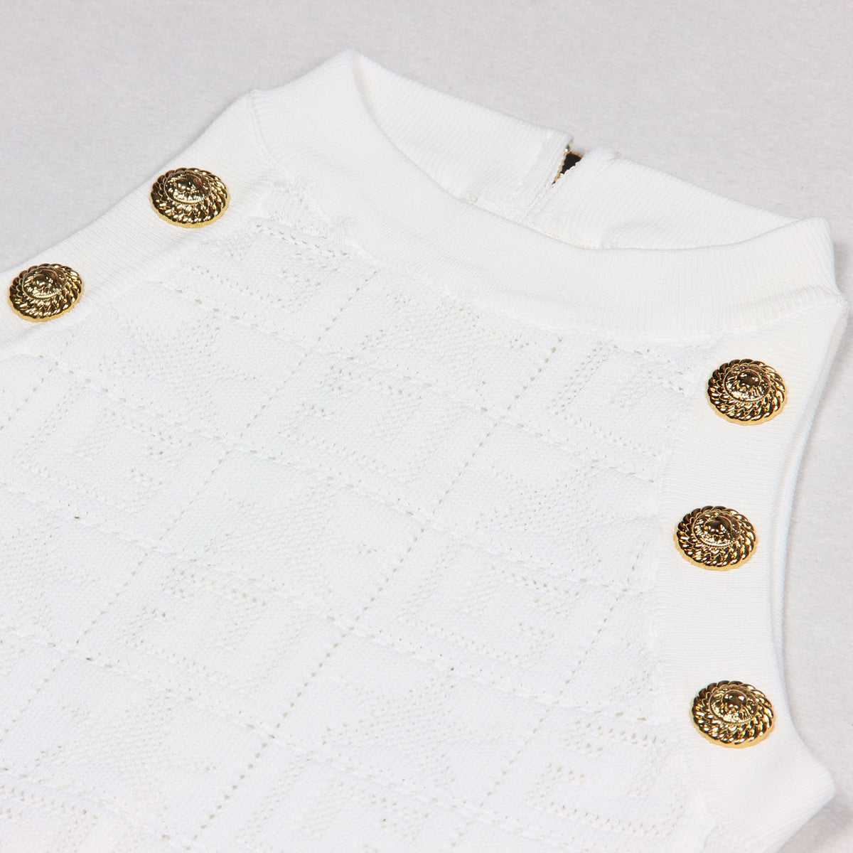 Women's Fashionable Knitted Round Neck Slimming Sleeveless Back Dresses