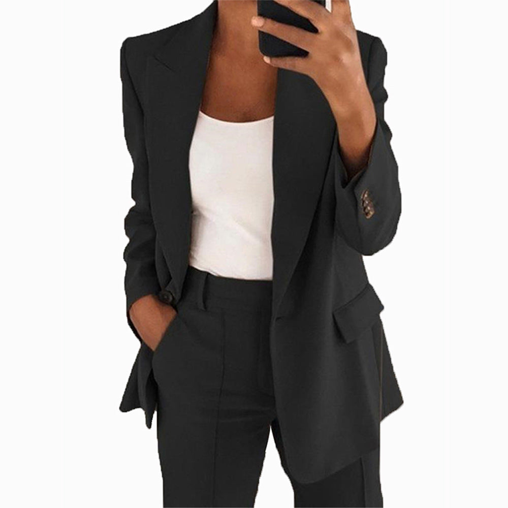 Women's Fashion Polo Collar High-grade Slim Fit Blazers